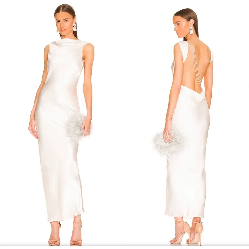 NWOT The Bar Pierre Gown Blanc Size 0 - Picture 3 of 13